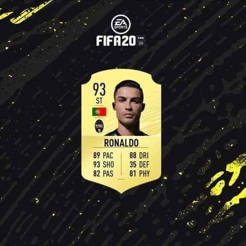 KARTA Cristiano Ronaldo w grze FIFA 20